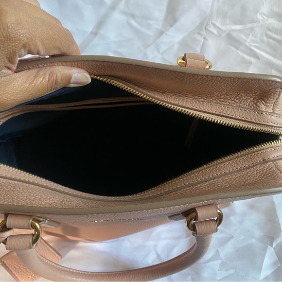 Cole Haan Dorset Leather Satchel Pink With Gold Hardwares Missing Long Strap - Picture 13 of 16